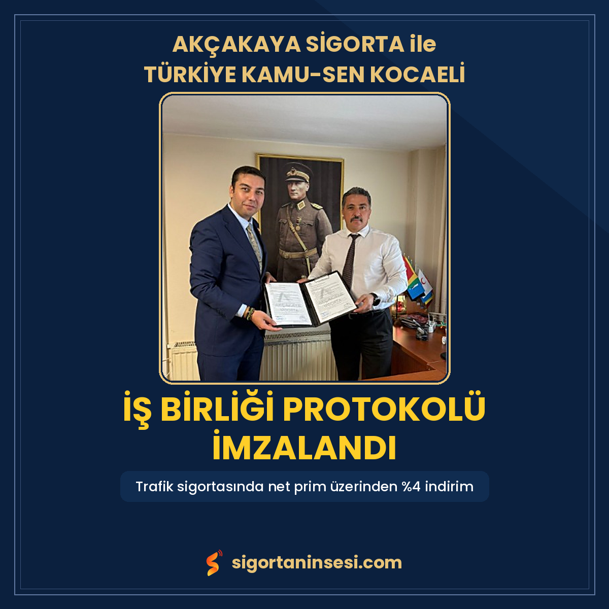 Akçakaya Sigorta'dan Kocaeli'de protokol: Kamu çalışanına trafik sigortasında indirim