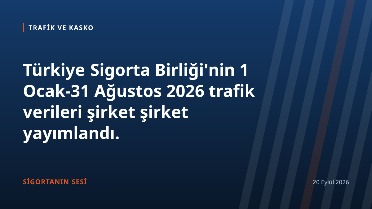 Trafikte ilk sekiz ay: 197 milyar liralık branşta ilk dört şirket başa baş