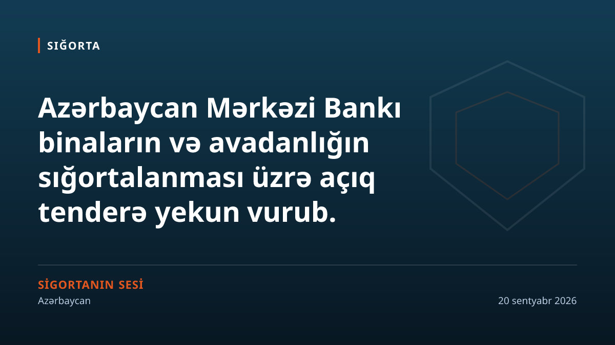 Mərkəzi Bank binalarını və avadanlığını sığortalatdı: tenderin qalibi 905.265 manatla “PAŞA Sığorta”