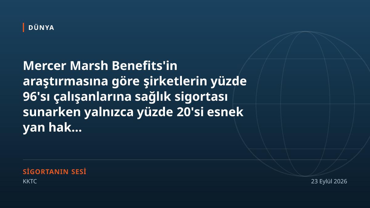 Çalışanlar iş tercihinde sağlık sigortasını öncelikli yan hak olarak görüyor
