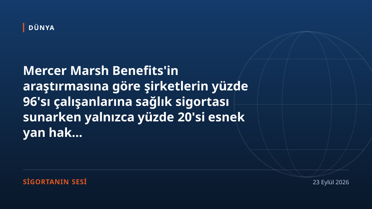 Çalışanlar iş tercihinde sağlık sigortasını öncelikli yan hak olarak görüyor