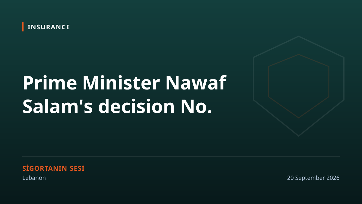 Overland Umrah decision: the policy must come from a licensed Lebanese insurer backed by reinsurance