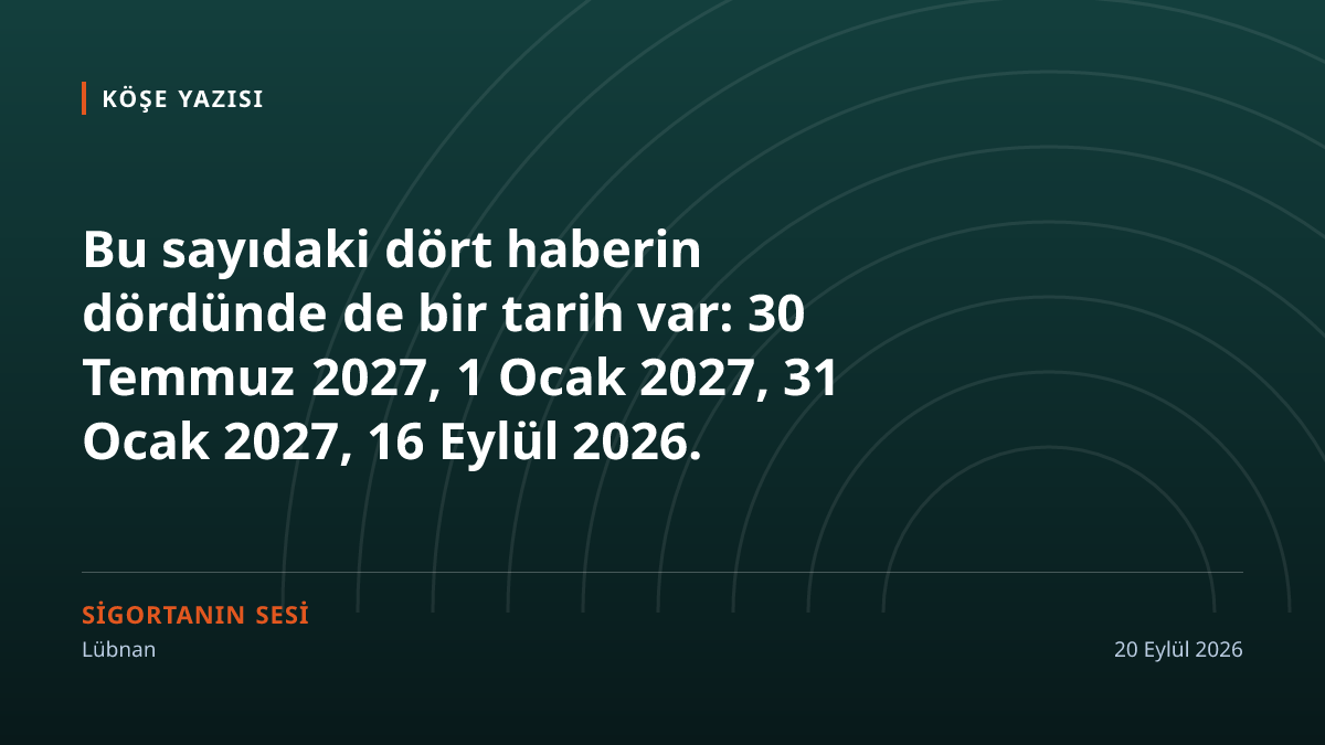 Takvim var, sayı yok