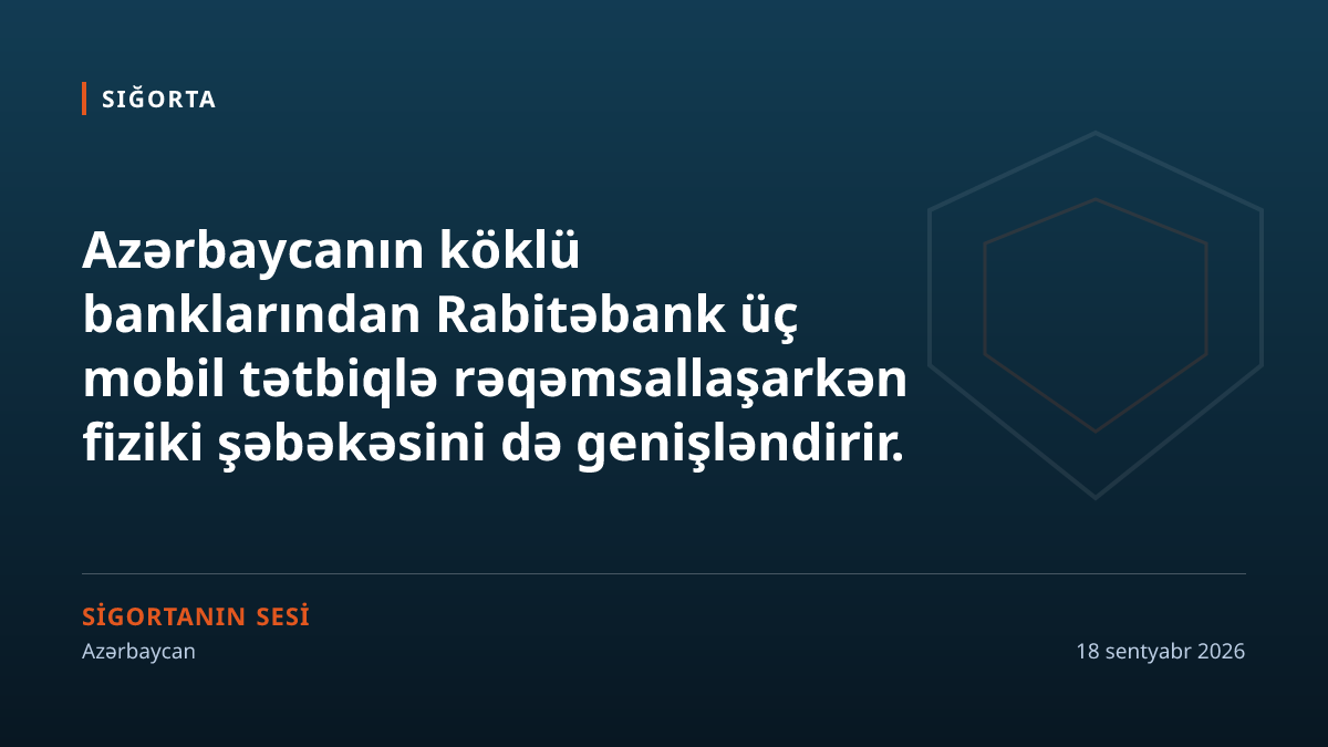 Rabitəbank Dijitalleşirken Şube Açıyor: 32. Nokta Bakü'de Hizmete Girdi