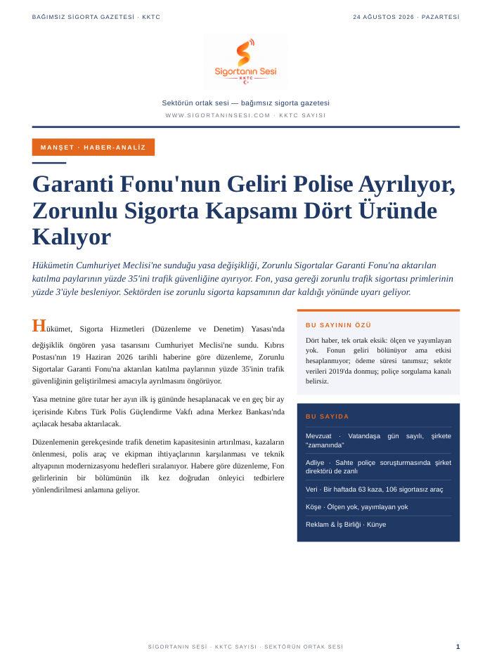 KKTC · 24 Ağustos 2026 kapağı